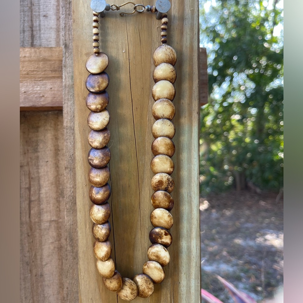 Jay king brown round stone necklace